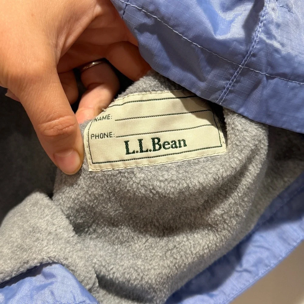 L.L. Bean Kids Blue Hooded Raincoat